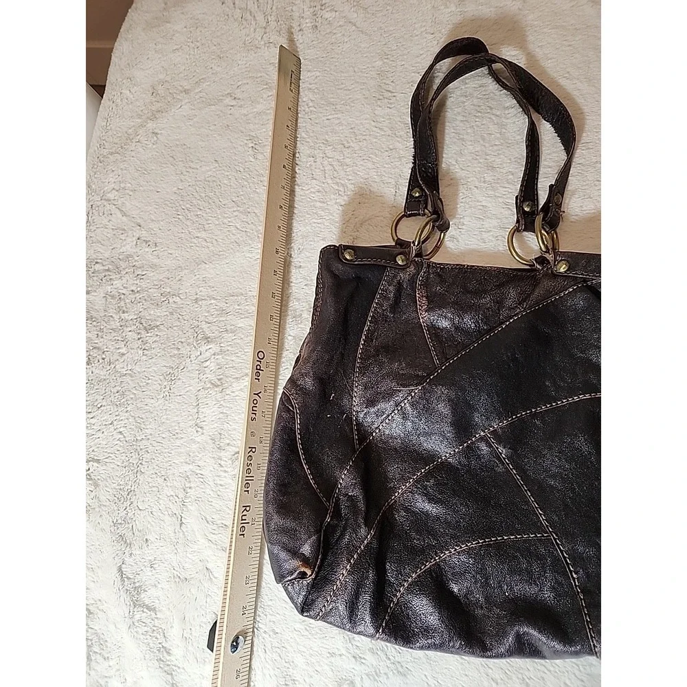 Fossil Vintage Patchwork Leather Hobo Shoulder Bag Slouchy‎ Tote 90s Y2K